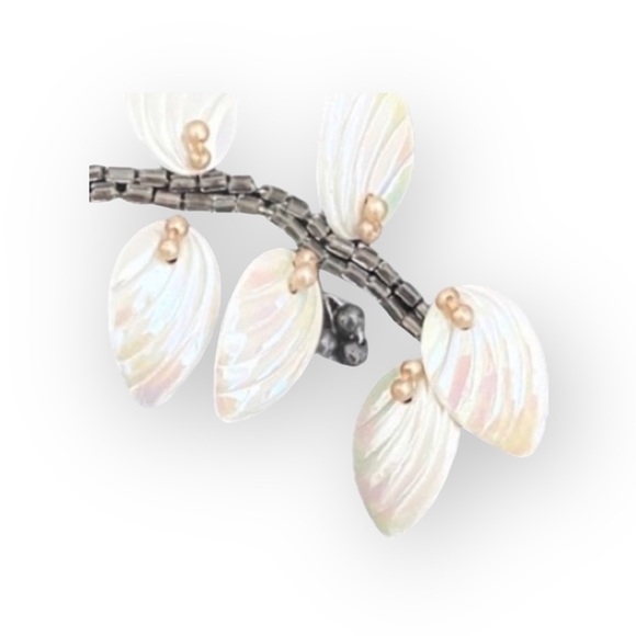 Vintage 50’s: Bernetti ❁ Mother of Pearl Embellish Peplum Velvet Jacket ❁ Black - Picture 12 of 16